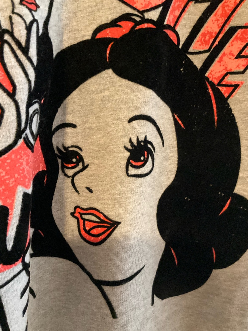 Gray crewneck sweatshirt featuring Snow White